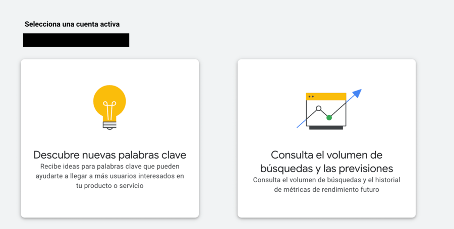 Planificador de palabras clave de Google para posicionar SEO