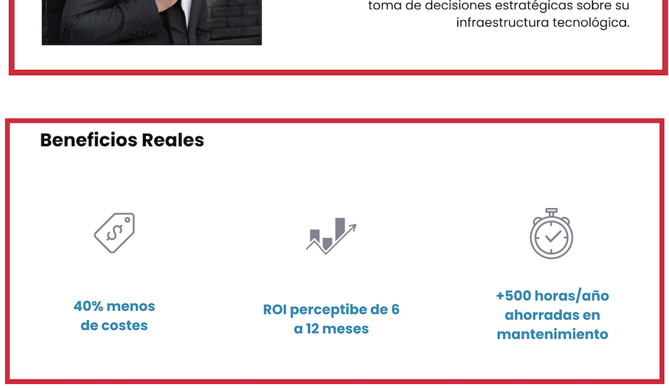 Beneficios claros y concisos que va a obtener