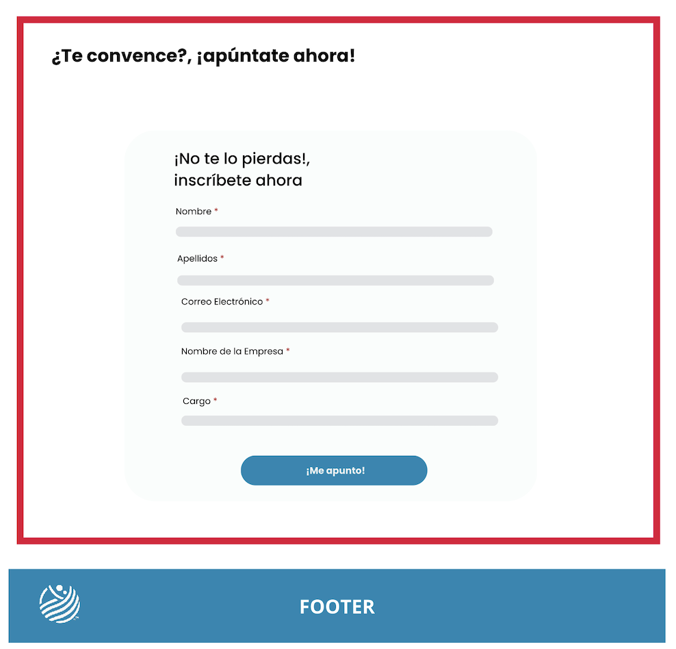 Formulario de contacto, CTA final